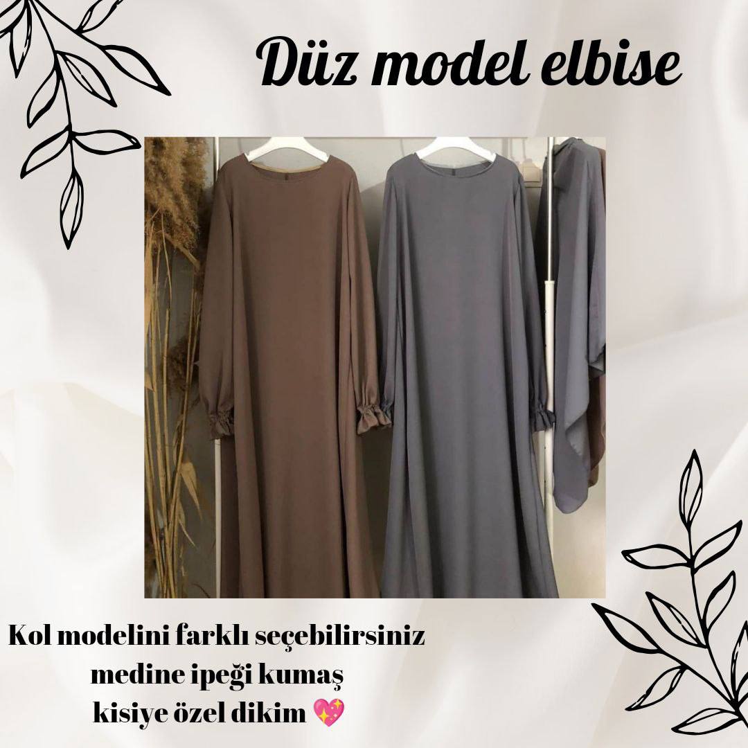 A kesim elbise ferace - Görsel 2