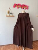 Robalı gizli fermuarlı ferace