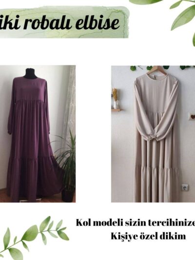İki robalı elbise ferace