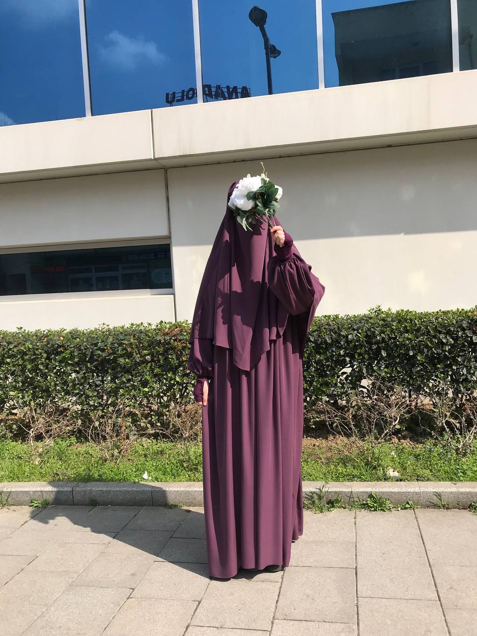 Mor Robalı Elbise Sufle Takım